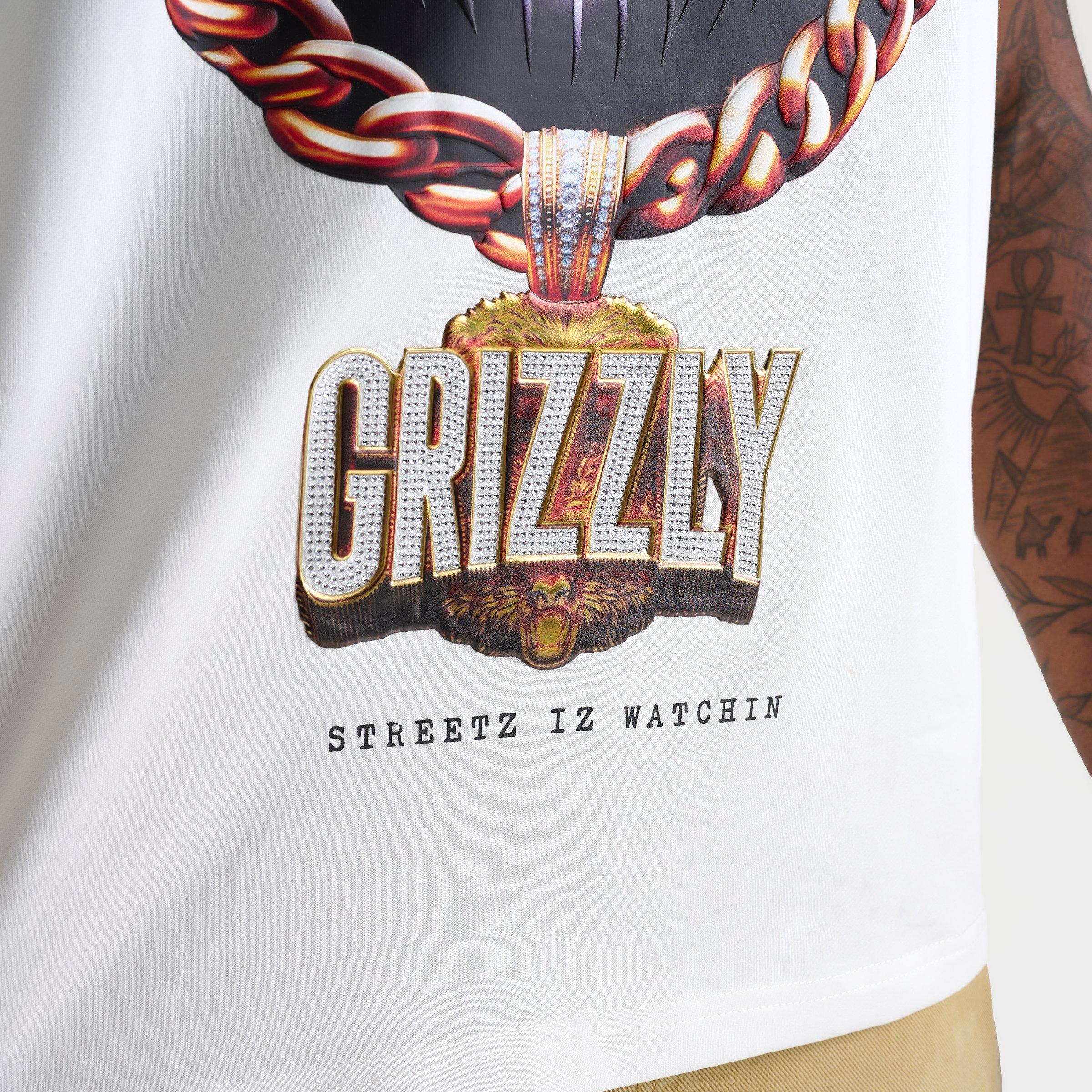 Men's Streetz Iz Watchin Grizzly Graphic T-Shirt