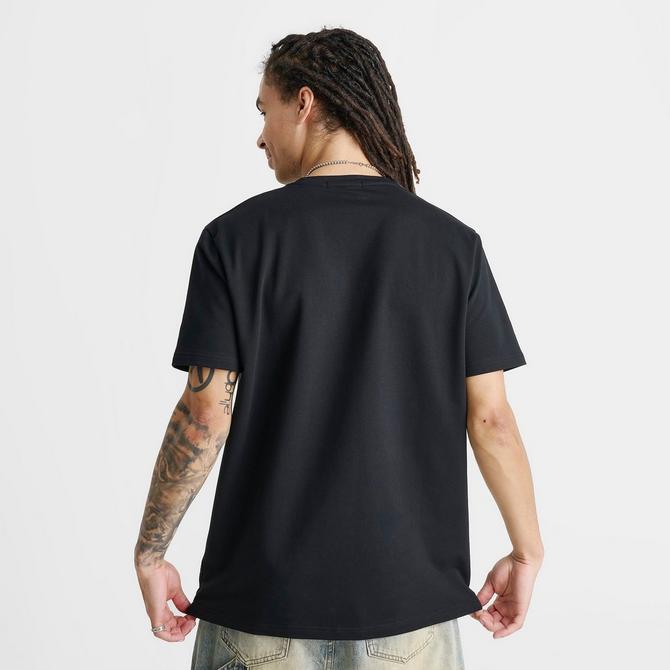 [angle] view of Men's Streetz Iz Watchin Black Out T-Shirt in Black Click to zoom