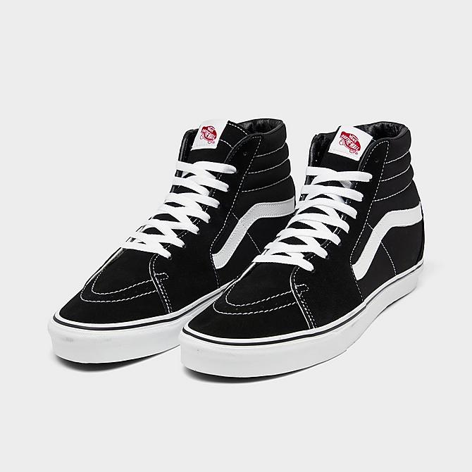 Three Quarter view of Vans Sk8-Hi Casual Shoes in Black Click to zoom