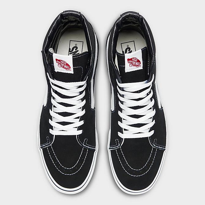 Back view of Vans Sk8-Hi Casual Shoes in Black Click to zoom