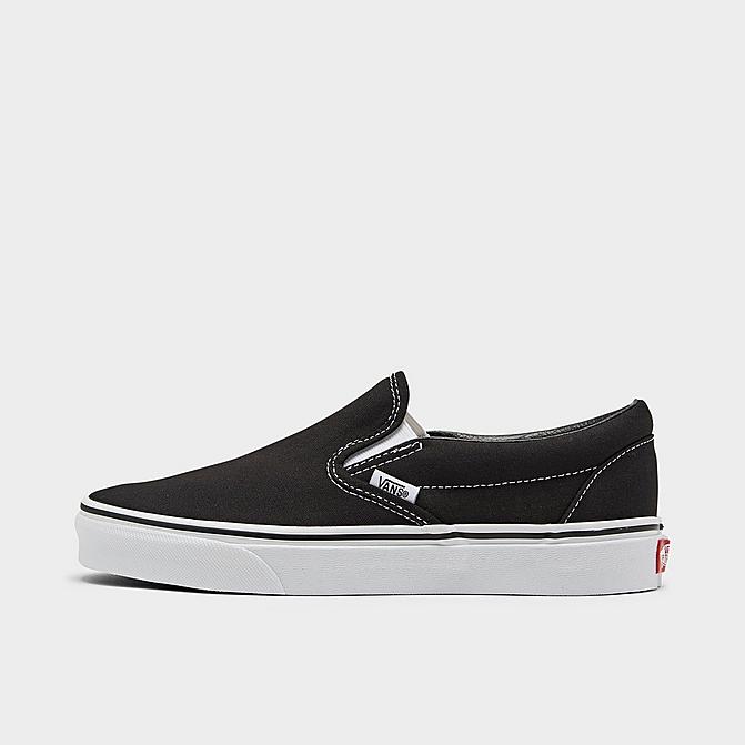Right view of Vans Classic Slip-On Casual Shoes in Black Click to zoom