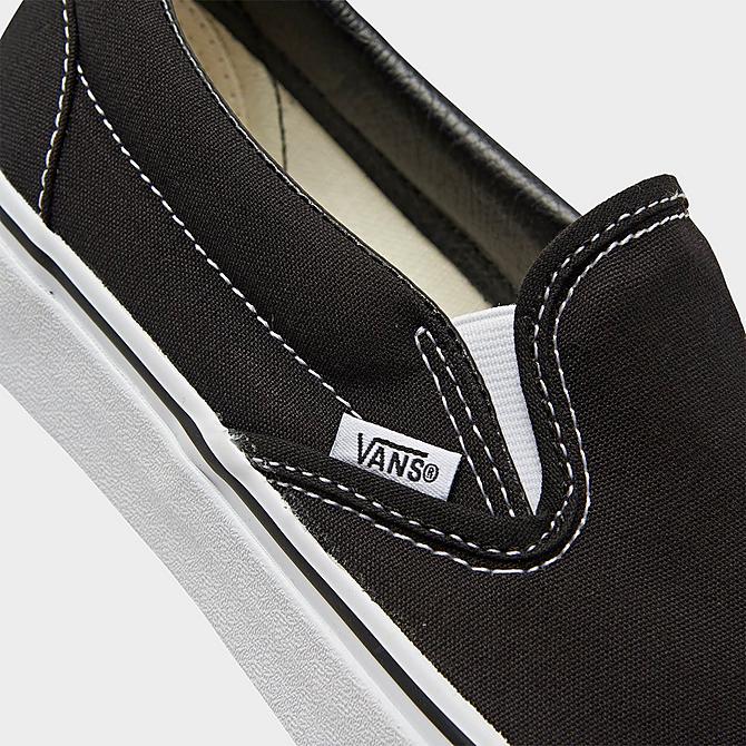 Front view of Vans Classic Slip-On Casual Shoes in Black Click to zoom