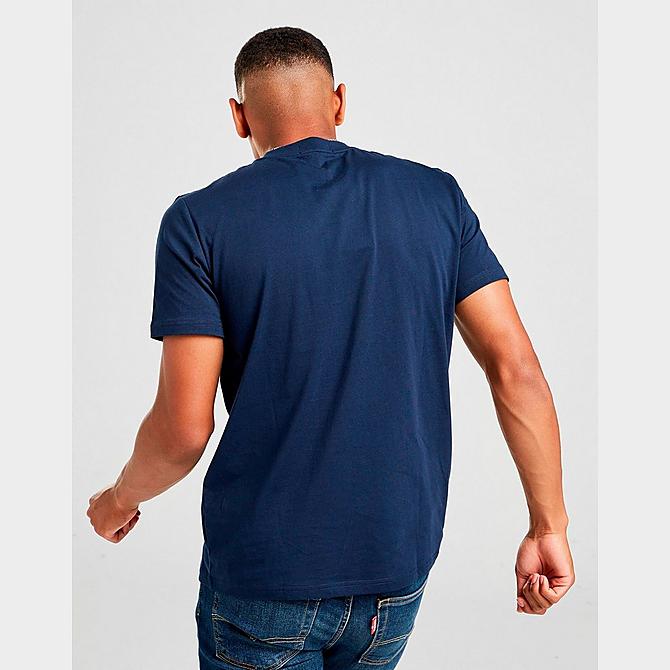 Back Right view of Men's Fred Perry Pocket T-Shirt in Navy Click to zoom