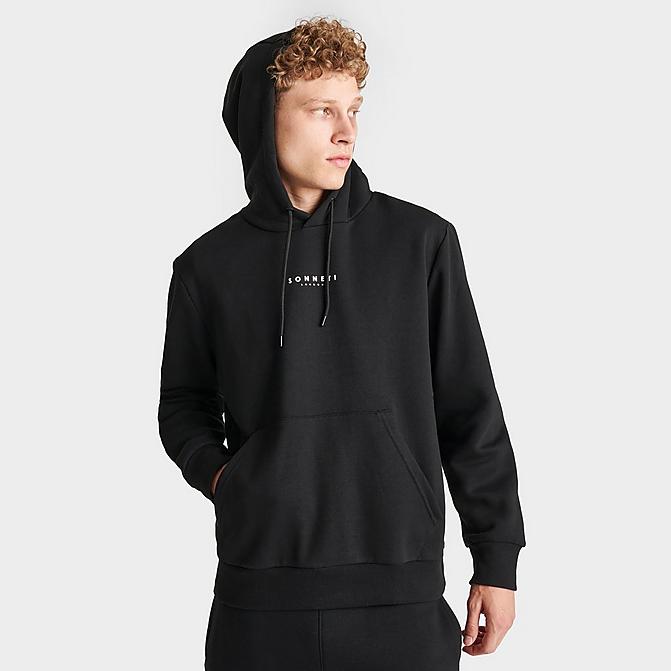 Front view of Sonneti London Hoodie in Black Click to zoom