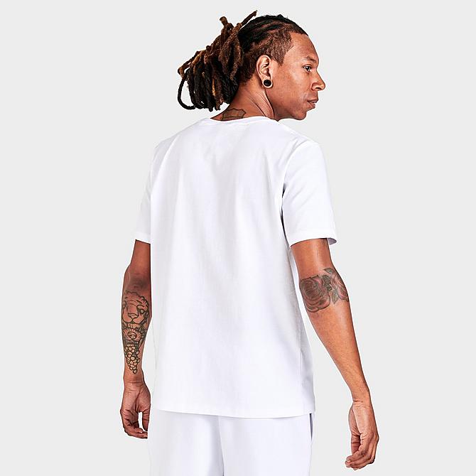 Back Right view of Men's Sonneti London Graphic Print Short-Sleeve T-Shirt in White Click to zoom