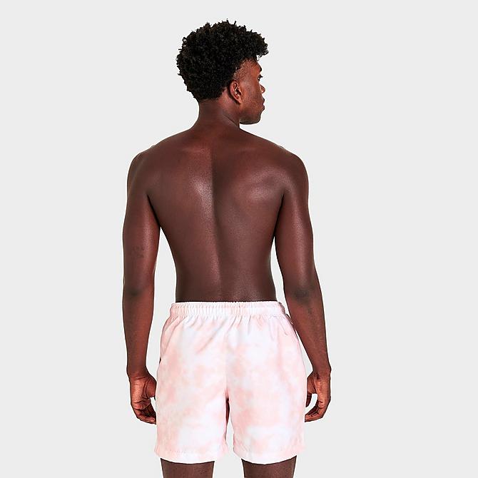 Back Right view of Men's Sonneti London Tie-Dye Swim Shorts in Peach Click to zoom