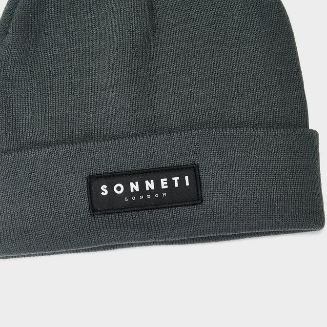 Back view of Sonneti London Beanie Hat in Turbulence Grey Click to zoom