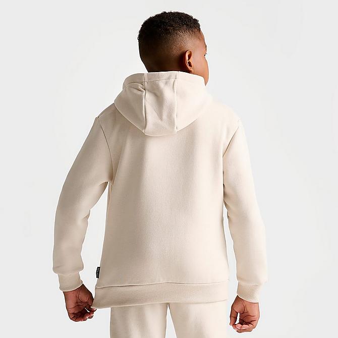 Back Right view of Kids' Sonneti London Pullover Hoodie in Ancient Scroll Beige Click to zoom