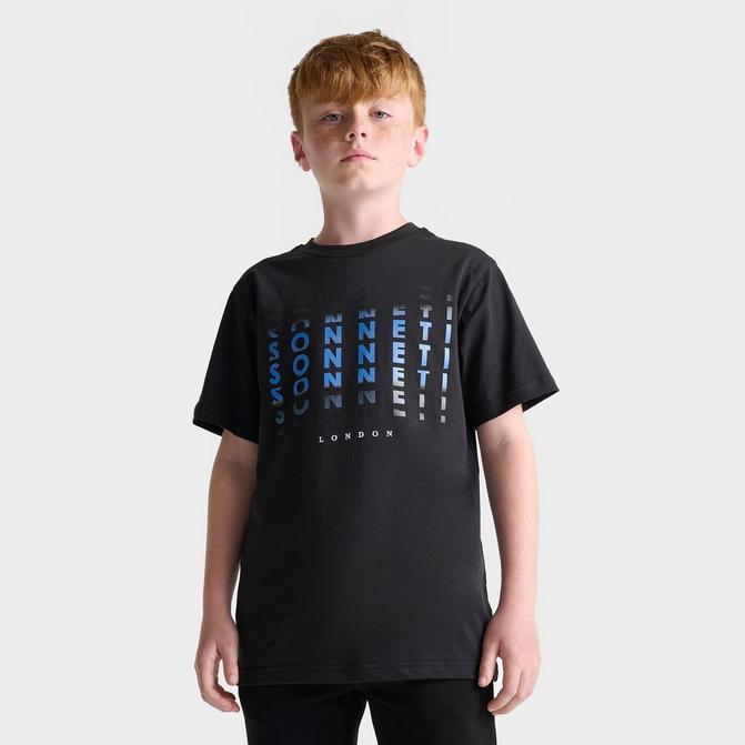 [angle] view of Boys' Sonneti Dazed T-Shirt in Black/Blithe Click to zoom