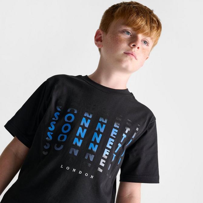 [angle] view of Boys' Sonneti Dazed T-Shirt in Black/Blithe Click to zoom