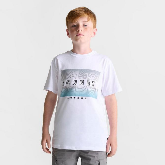 [angle] view of Boys' Sonneti Acer T-Shirt in White Click to zoom