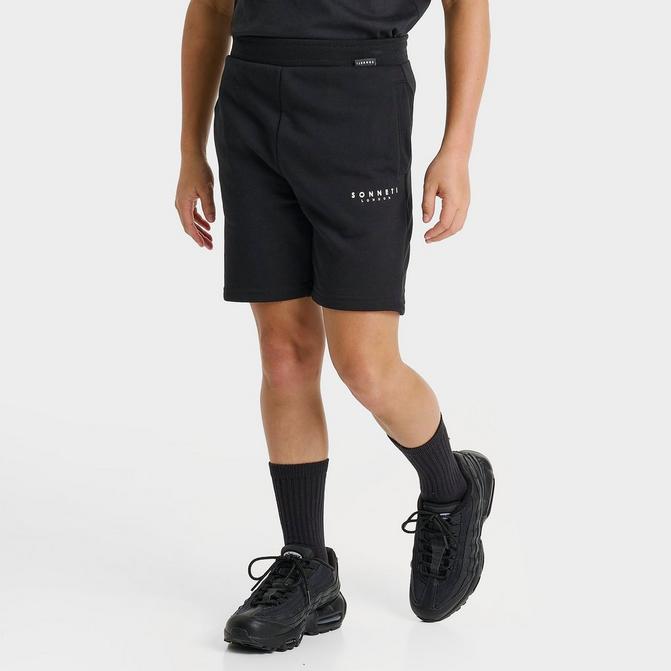 [angle] view of Kids' Sonneti London French Terry Shorts in Black Click to zoom