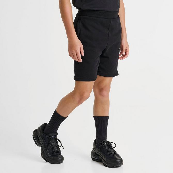 [angle] view of Kids' Sonneti London French Terry Shorts in Black Click to zoom
