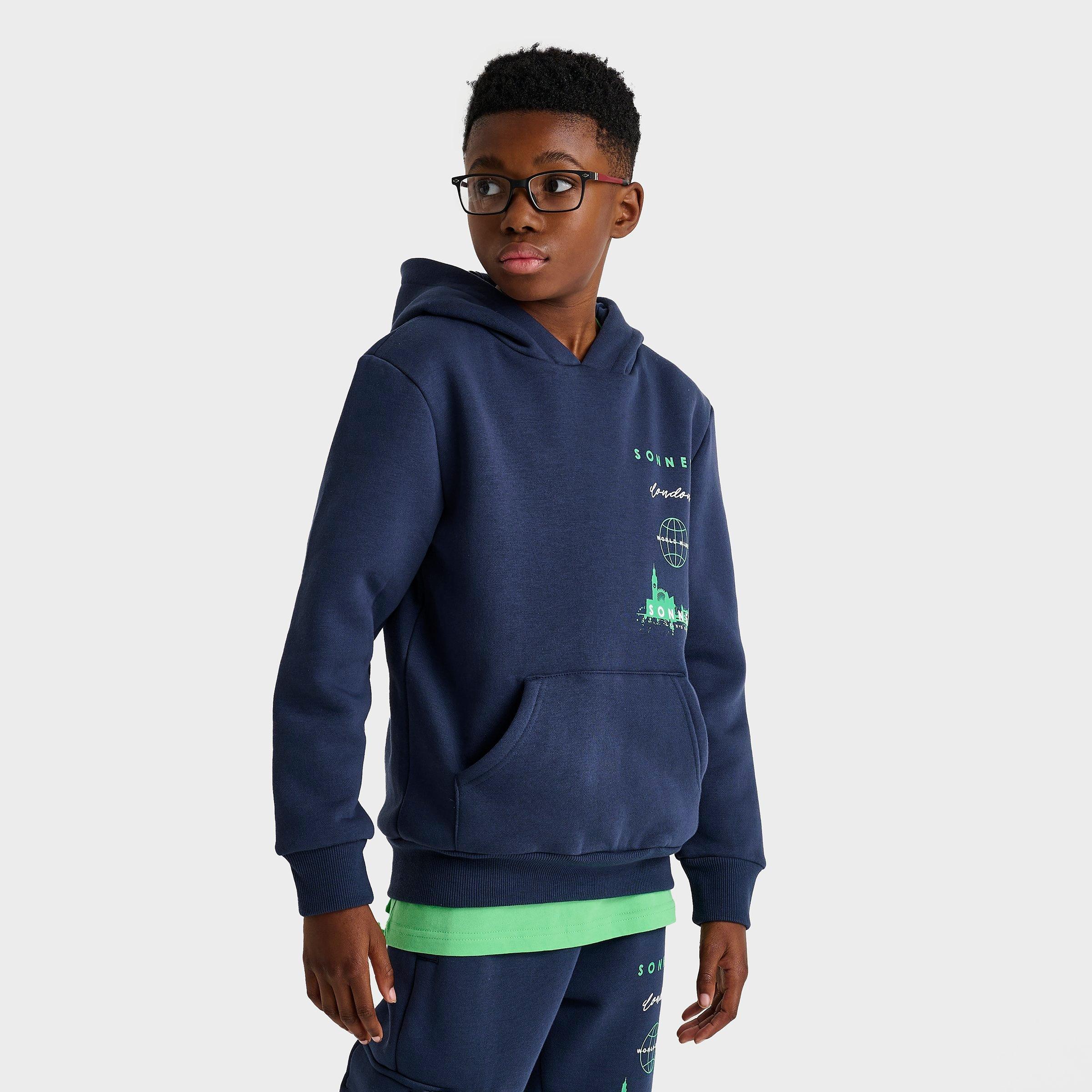 Big Kids' Sonneti Stack Logo Fleece Pullover Hoodie