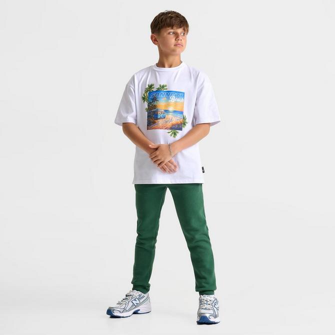 [angle] view of Kids' Sonneti London Palms Sunrise Photo T-Shirt in White Click to zoom