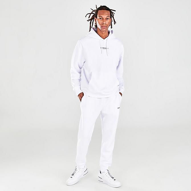 Front Three Quarter view of Men's Sonneti London Hoodie in White Marl Click to zoom