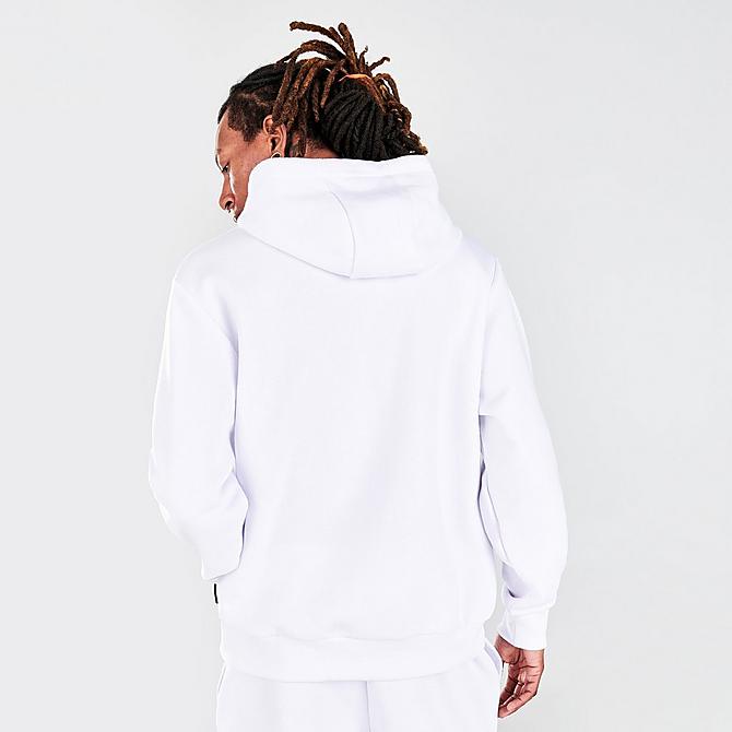 Back Right view of Men's Sonneti London Hoodie in White Marl Click to zoom