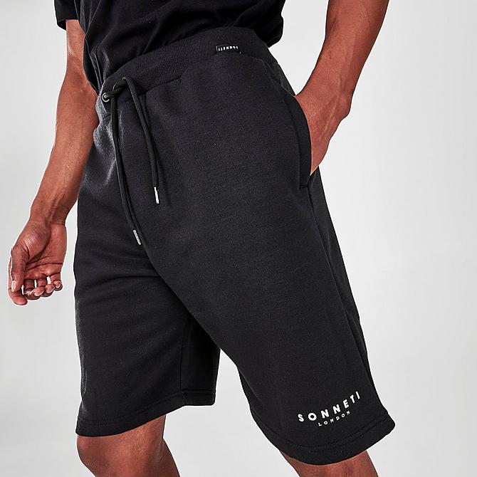 On Model 6 view of Men's Sonneti Brom Shorts in Black Click to zoom
