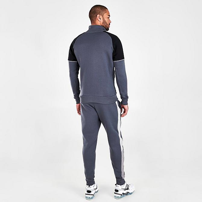 [angle] view of Men's Sonneti Emmet Full-Zip Fleece Track Suit in Black Click to zoom