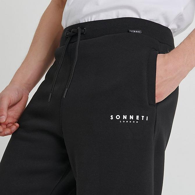 On Model 5 view of Men's Sonneti 7" Brom Shorts in Black/Black Click to zoom