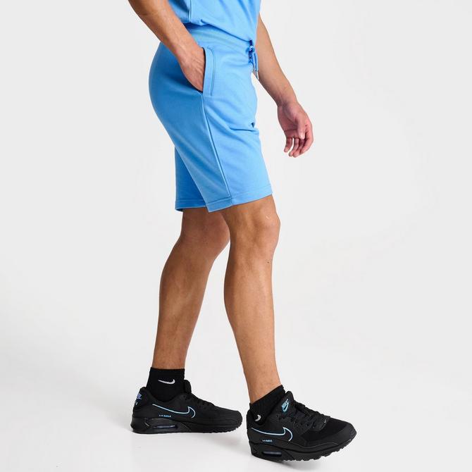 [angle] view of Men's Sonneti French Terry 7" Brom Shorts in Azure Blue/White Click to zoom