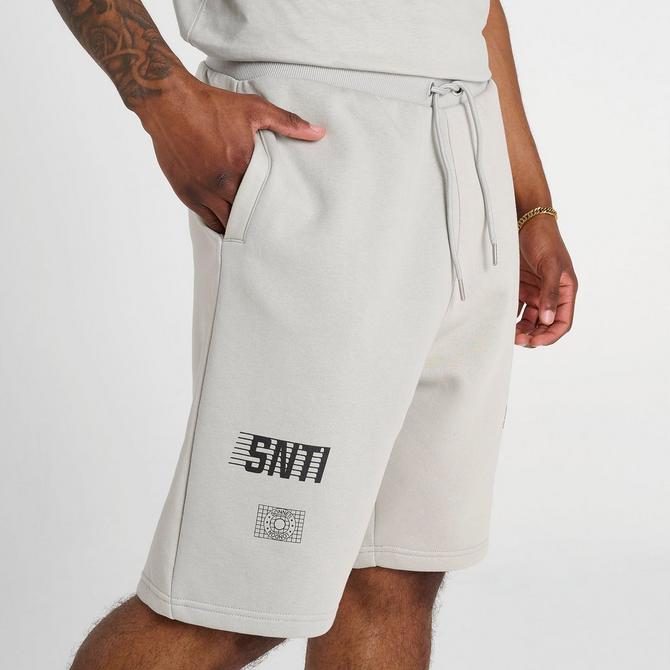 [angle] view of Men's Sonneti Logan Fleece Shorts in High Rise/Beach Glass Click to zoom