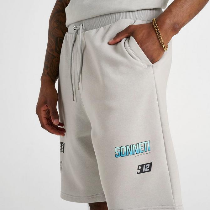 [angle] view of Men's Sonneti Logan Fleece Shorts in High Rise/Beach Glass Click to zoom