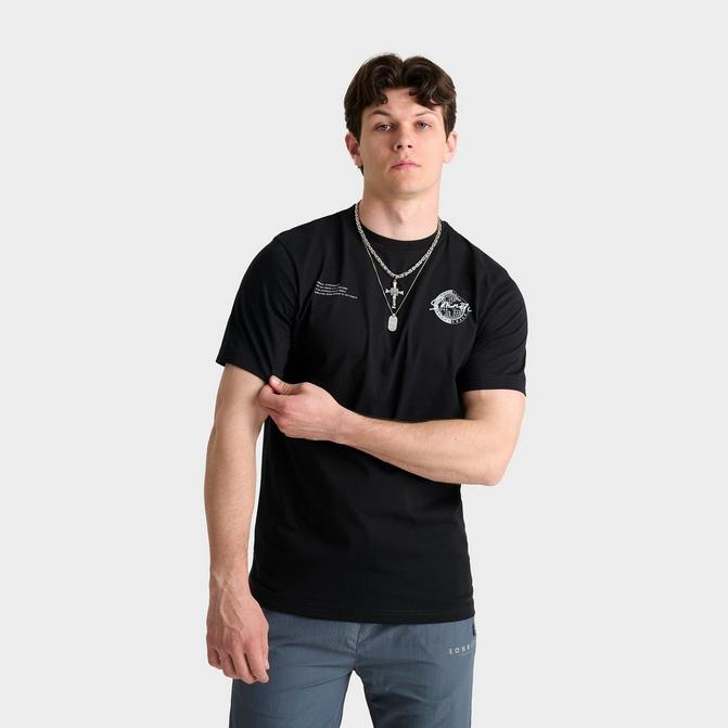 [angle] view of Men's Sonneti Titanium T-Shirt in Black Click to zoom