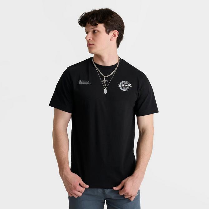 [angle] view of Men's Sonneti Titanium T-Shirt in Black Click to zoom