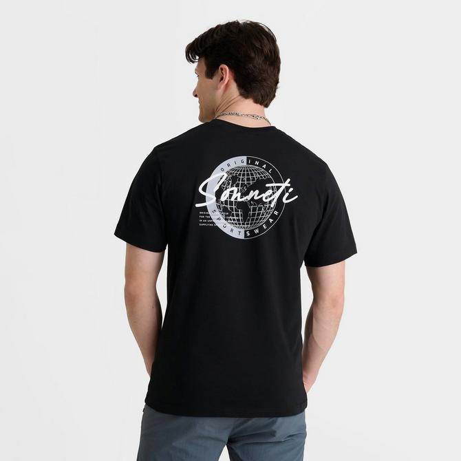 [angle] view of Men's Sonneti Titanium T-Shirt in Black Click to zoom