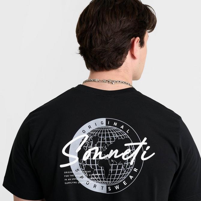 [angle] view of Men's Sonneti Titanium T-Shirt in Black Click to zoom