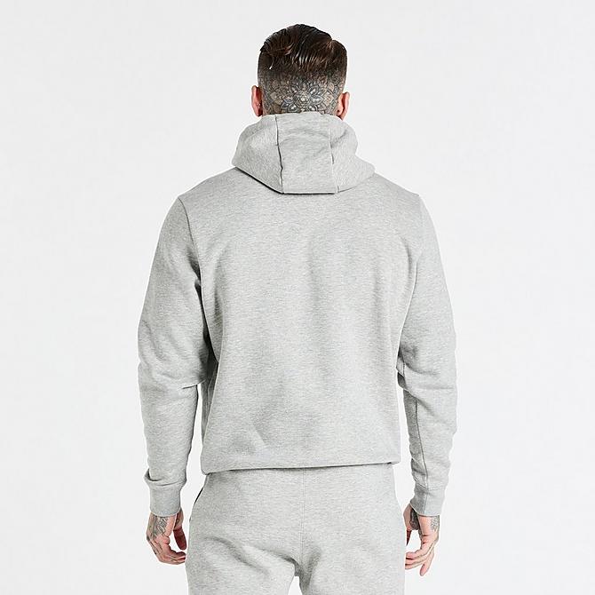 Back Left view of Men's SikSilk Core Pullover Hoodie in Grey Click to zoom