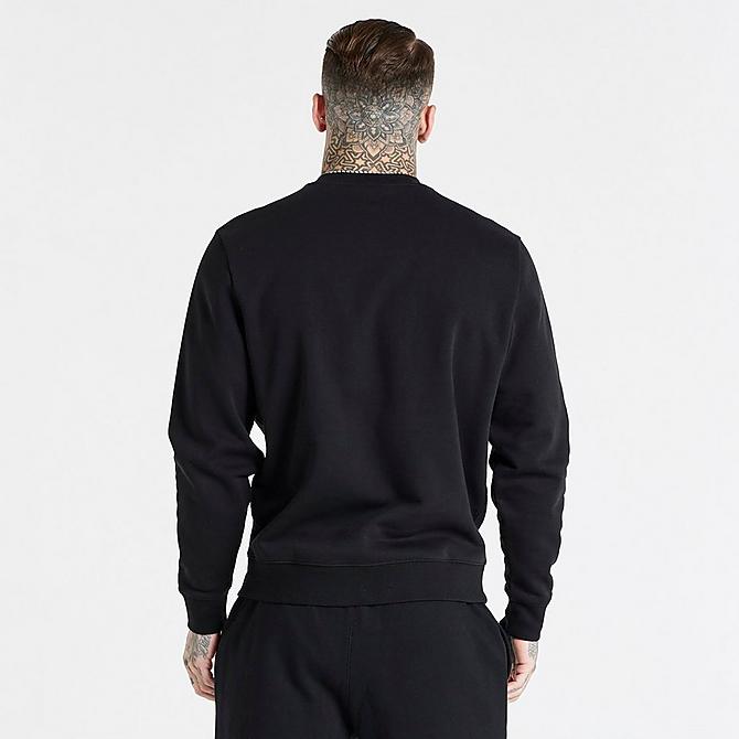 Back Left view of Men's SikSilk Core Crewneck Sweatshirt in Black Click to zoom