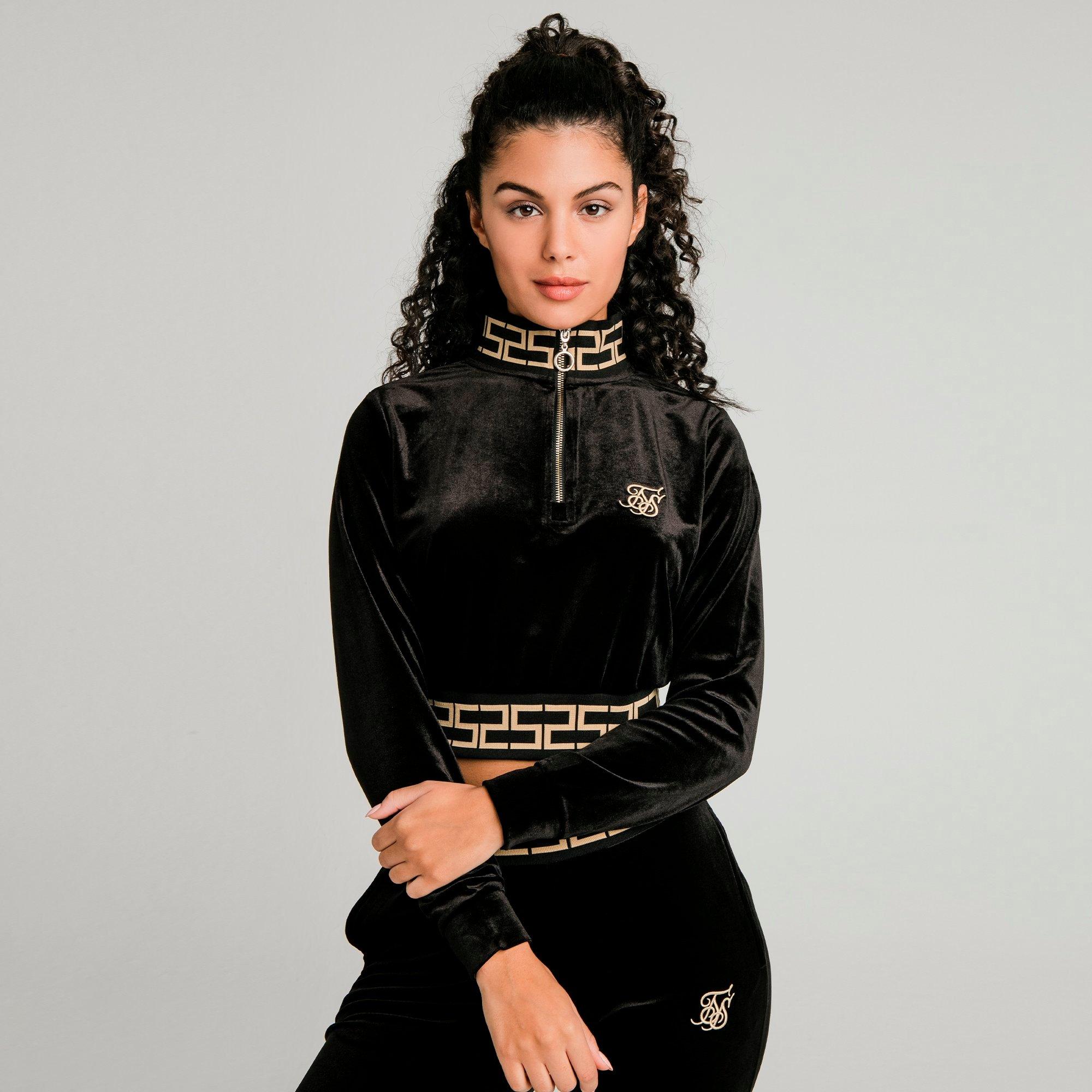 crop top quarter zip