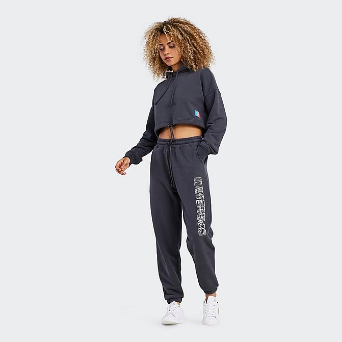 Front view of Women's SikSilk x Space Jam Jogger Pants in Dark Grey Click to zoom