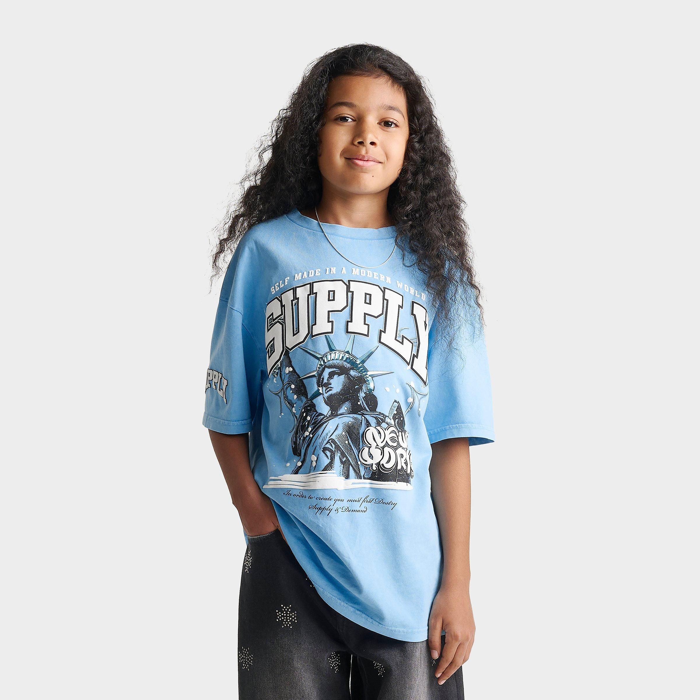 トップス SS24 FCRB for Kids BIG LOGO S/S TEE Big Kids' Supply & Demand Avenue T-Shirt | Finish Line