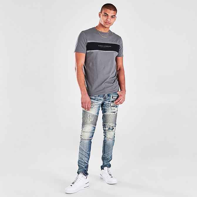 Front view of Men's Supply & Demand Chaos Jeans in Light Indigo Click to zoom