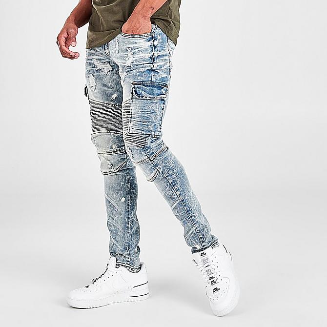 Back Left view of Men's Supply & Demand Resort Jeans in Washed Indigo Click to zoom