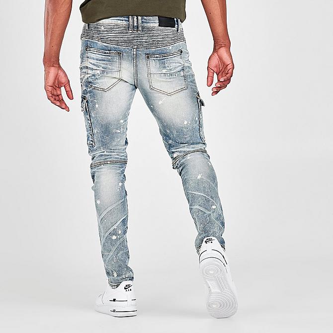 Back Right view of Men's Supply & Demand Resort Jeans in Washed Indigo Click to zoom