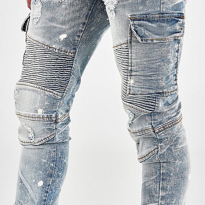 On Model 6 view of Men's Supply & Demand Resort Jeans in Washed Indigo Click to zoom