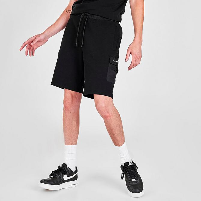 Front Three Quarter view of Men's Supply & Demand Compact Shorts in Black Click to zoom