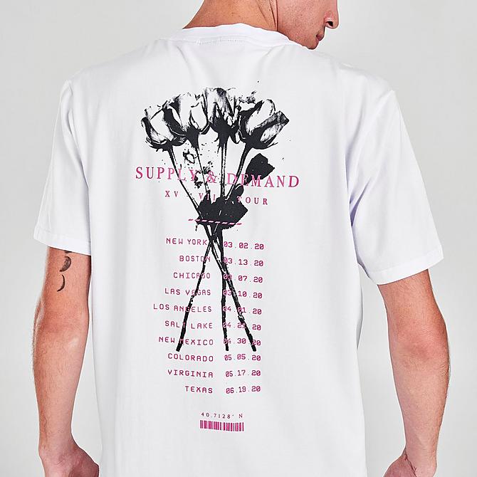 On Model 6 view of Men's Supply & Demand Bloom T-Shirt in White Click to zoom