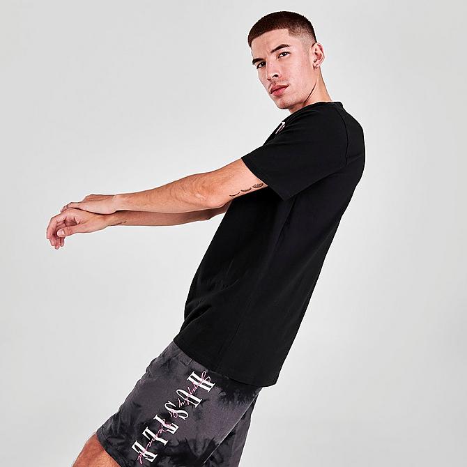 Back Left view of Men's Supply & Demand Gothic Script T-Shirt in Black Click to zoom