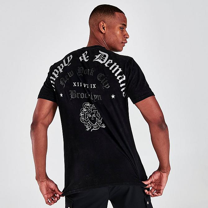 Back Right view of Men's Supply & Demand Fame Short-Sleeve T-Shirt in Black Click to zoom