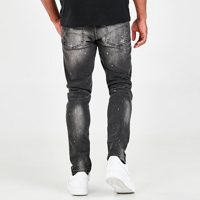 Back Right view of Men's Supply & Demand Clean 5-Pocket Denim Jeans in Washed Black Click to zoom