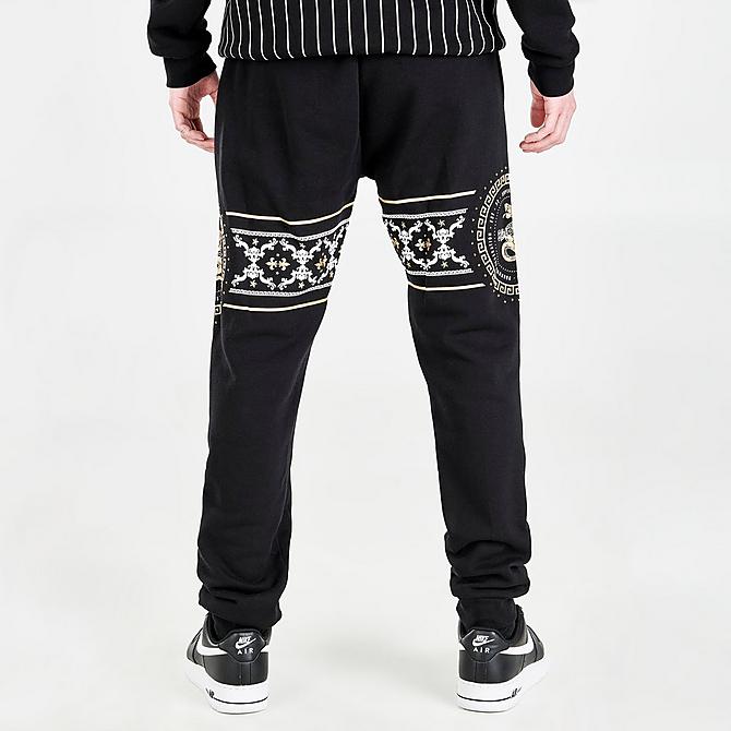 Back Right view of Men's Supply & Demand Traction Jogger Pants in Black/White/Gold Click to zoom
