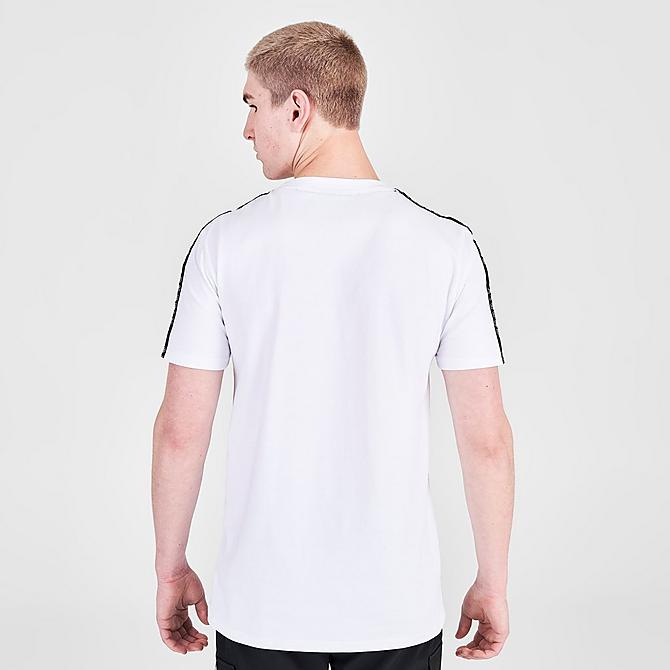 Back Right view of Men's Supply & Demand Spike Graphic Print Short-Sleeve T-Shirt in White/Black Click to zoom