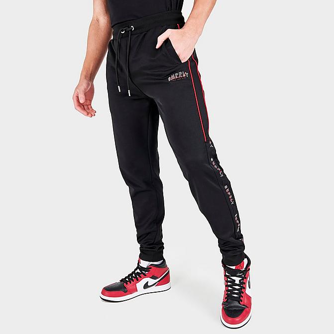 Front view of Men's Supply & Demand Stadium Track Jogger Pants in Black Click to zoom