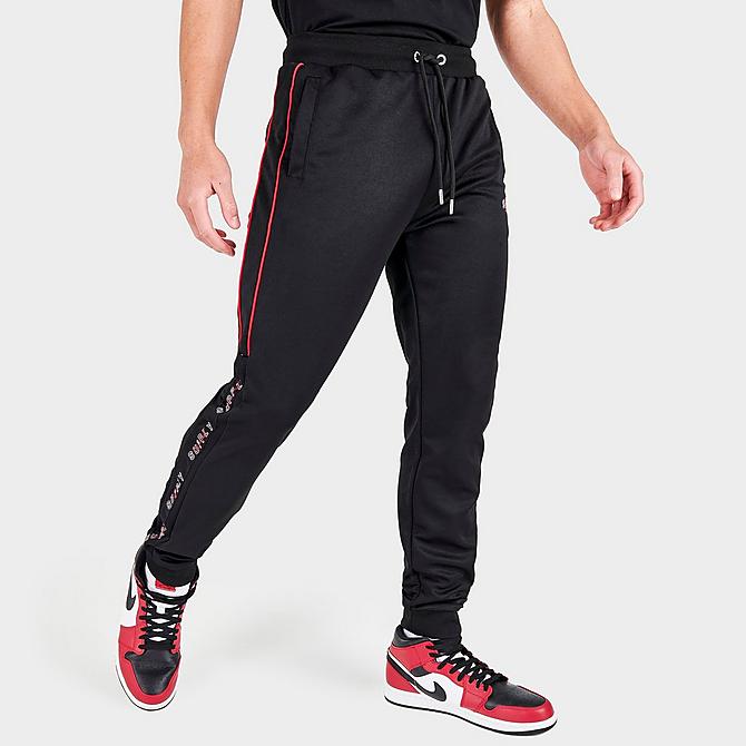 Back Left view of Men's Supply & Demand Stadium Track Jogger Pants in Black Click to zoom