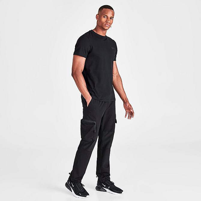 Front Three Quarter view of Men's Supply & Demand Sniper Cargo Pants in Black Click to zoom